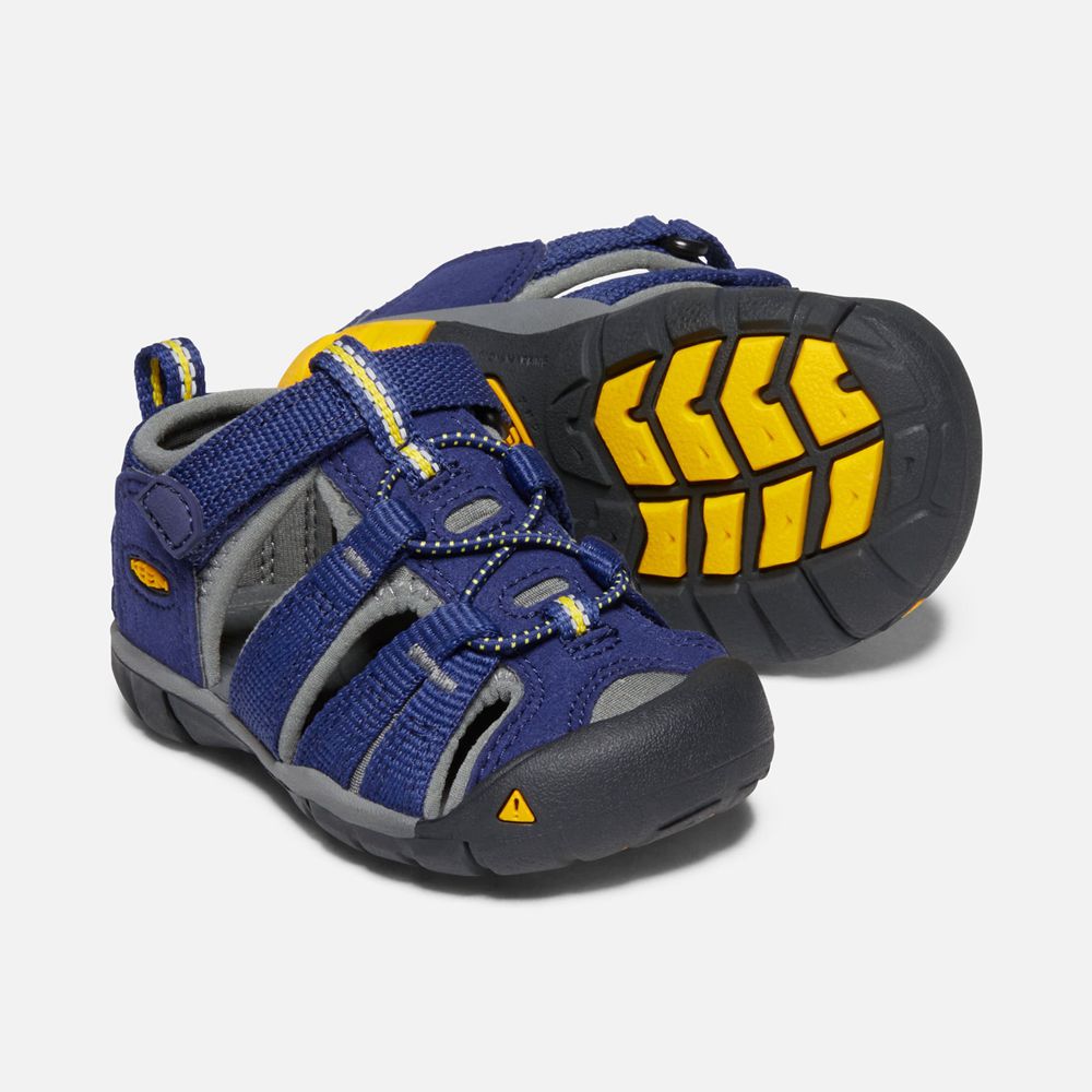 Sandalias Keen Mexico Azules/Grises - Niños Seacamp Ii Cnx - LC3549867